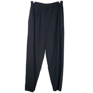 🟢7442 * Policy Studio Pleated Trouser Pants Black Size Unknown
